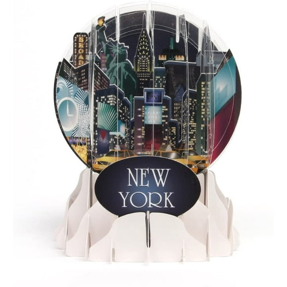 3D Pop Up Snow Globe Greeting Card - NEW YORK CITY