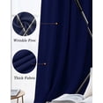 thumbnail image 3 of Golf Ball Blackout Curtains for Bedroom Living Room Darkening Curtains 54 Inch Long Navy Blue Monochrome Sport Short Curtain for Small Window Treatment Thermal Insulated Grommet Drapes 52"x54"x2, 3 of 9
