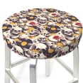 thumbnail image 3 of Pofeuu lips record rock Skull Print Round Bar Stool Covers - Super Soft and Washable Elastic Stool Cushion Slipcover Easy Clean Velvet-, 3 of 7