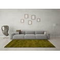 thumbnail image 3 of Ahgly Company Machine Washable Indoor Square Abstract Yellow Contemporary Area Rugs, 5' Square, 3 of 4