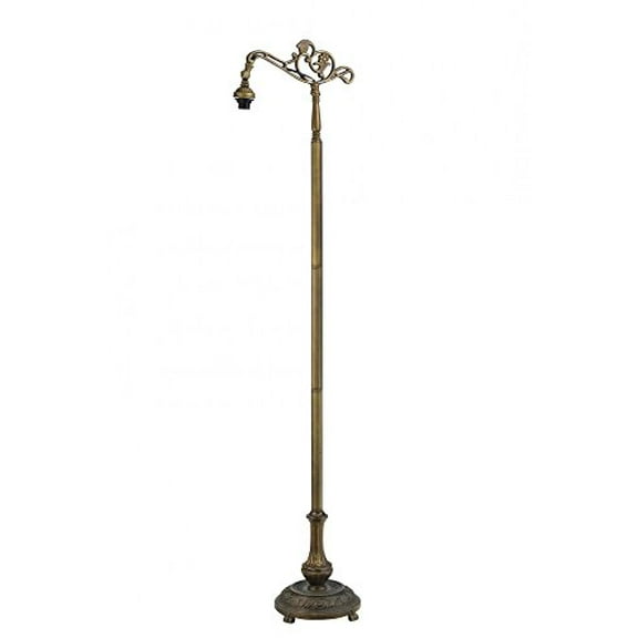 Meyda Tiffany 119647 Bridge Arm Floor Lamp Base with 2.25" Fitter, 63"H