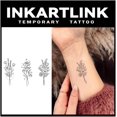 thumbnail image 1 of shiyou-Tattoo Tech, 2 Sheets Medium Semi Permanent Tattoo, Temporary Tattoos, Last 1-2 Weeks, Waterproof, Realistic Look, No Adhesive, No Reflection (Three Bunches of Flowers), 1 of 4