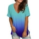 thumbnail image 1 of Camiseta degradada para mujer Minnieouse Verde+Azul XXL, 1 of 6