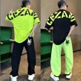 thumbnail image 2 of Pantalones deportivos Jogger Camisetas con alfabeto Pantalones Trajes para hombres Correr Jogging Pantalones de algodón para hombre Conjuntos de dos piezas Estilo coreano 2024, 2 of 5