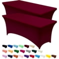 thumbnail image 1 of Mantel Utopia Kitchen Spandex, paquete de 2 unidades, 6 pies, color burdeos, 1 of 9