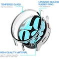 thumbnail image 4 of KOMI 2 Pack Compatible for Samsung Galaxy Watch 6 Case with Tempered Glass Screen Protector, Hard PC Bumper (44mm Clear), 4 of 5