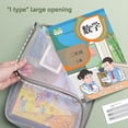 thumbnail image 3 of L-shaped subject classification bag, transparent document bag, zipper style exam preparation bag, archive paper storage bag, 6 pieces, 3 of 5