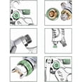 thumbnail image 3 of Professional High Pressure Paint Spray Gun Kit Air Spray Gun Gravity Feed Pneumatic Paint Gun HVLP 600CC 1.4MM/1.7MM/2.0MM, 3 of 4