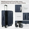 thumbnail image 3 of New York Xpress 26" Softside Expandable Luggage Medium Checked Suitcase with Spinner Wheels & TSA Lock, Navy Blue - 8809, 3 of 8
