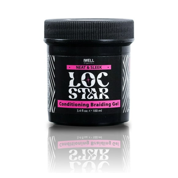 IWELL Signature / Loc Star / Gel de Tressage 3.4oz / Gel Coiffant Brillant pour Tresses, Serrures, Torsades