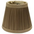 thumbnail image 2 of Slant Pencil Pleat Chandelier Lampshade with Bulb Clip, Ash (Set of 6), 2 of 4
