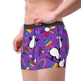 thumbnail image 5 of Cauagu Rainbow Lgbt Penguin Print Boxer Briefs for Men,Comfortable Breathable Men's Underwear Moisture Wicking Underpants -Small, 5 of 8