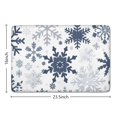 thumbnail image 5 of Blue Christmas Snowflake Pattern Flannel Non Slip Door Rugs,Washable Door Mats Indoor,Decorative Door Mats,Dirt-Resistant and Absorbent Doormat for Entrance,Bedroom,Kitchen,Bathroom,23.5x16in(60x40cm), 5 of 5