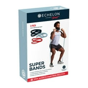 Echelon Super Band 3 Pack, Exercise Bands with 30 Day Free FitPass Membership