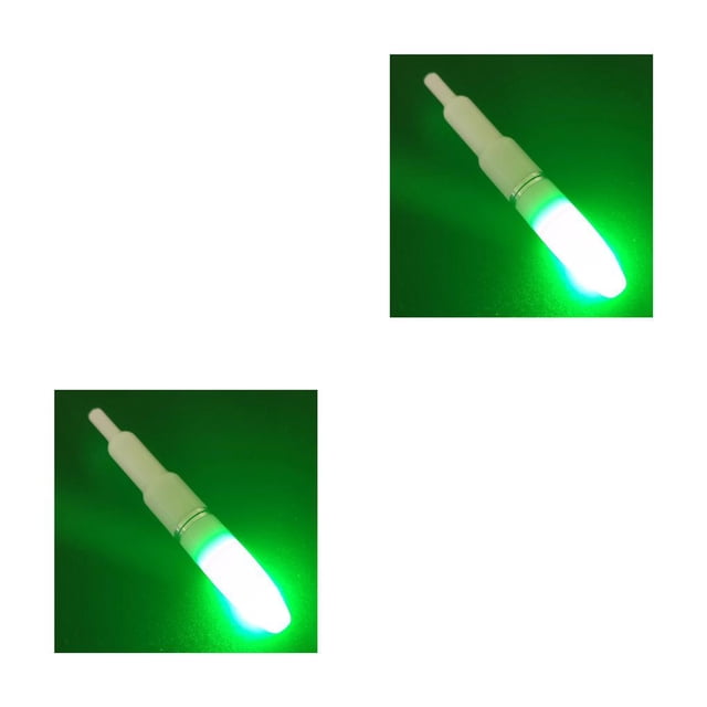 Soidarity Palo luminoso Plástico resistente al desgaste LED Luz de noche Clips de punta de caña de pescar Lámpara práctica Lightstick Bite Green Verde 2piezas Soidarity CBP393744