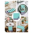thumbnail image 3 of Anchor Turquoise Cloth Napkins Set of 6 Reusable Dinner Napkins, Modern Navy Blue White Striped Nautical Cocktail Napkin Washable Table Napkins for Wedding/Holiday Party/Baby Shower 20"x20", 3 of 7