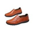 thumbnail image 7 of Fangasis Men Boat Shoe Non-Slip Flats Slip On Loafers Office Faux Leather Moccasin Yellow 6.5, 7 of 7