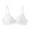 White, variant on Womans Bra Sexy Lace Lingerie With Complementary And Soft Rubber Support Sagging Adjustable Bra Black,L