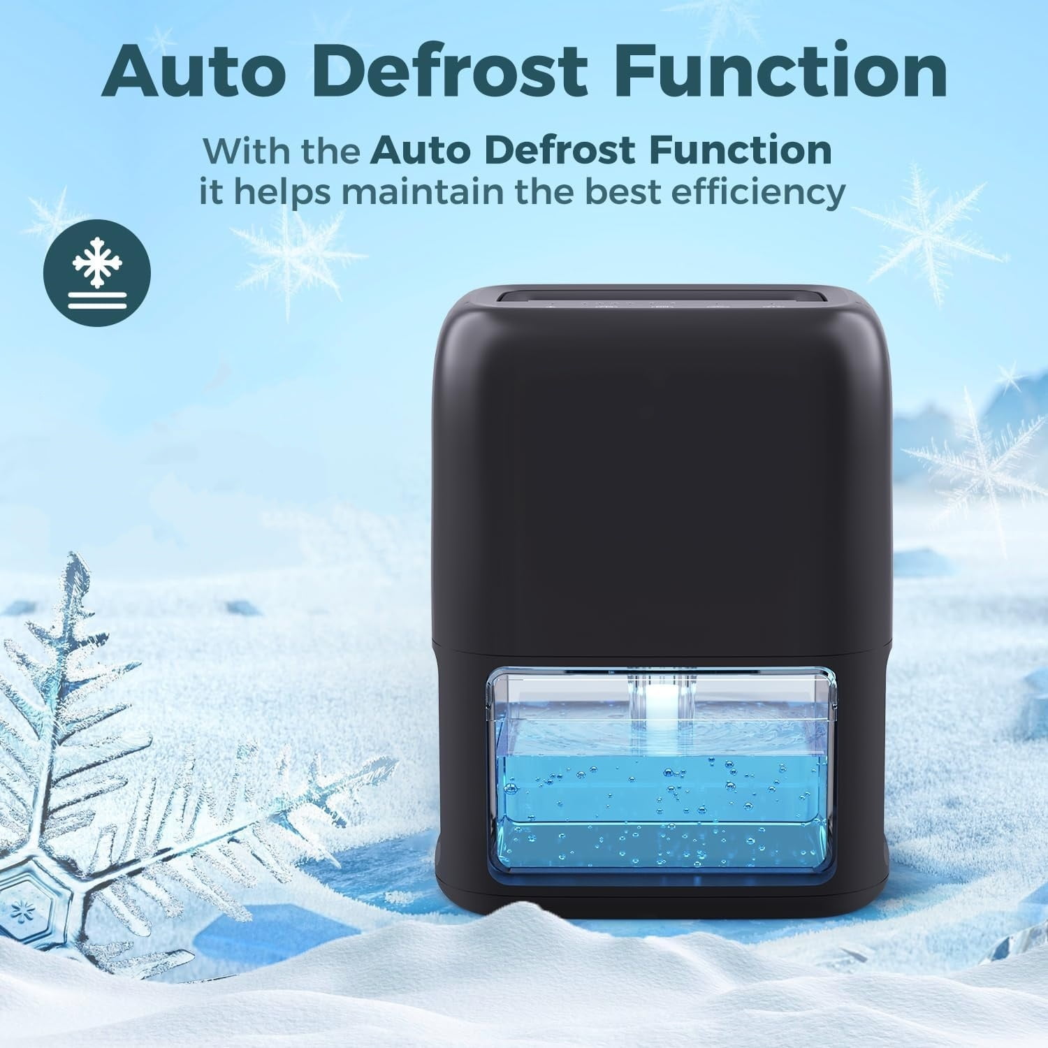 60 OZ Dehumidifiers for Home, Dual-Semiconductor Quiet Dehumidifier with Timer Auto-Off Sleep Mode 7 Colors Light Portable Small Dehumidifiers for Bathroom, Cloakroom, RV, Black