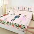 thumbnail image 3 of jejeloiu Happy New Year Bed Sheets,Marry Xmas King Sheets,Watercolor Nutcracker Sheet Set For Children,Microfiber Bedroom Decor,4 Pieces, 3 of 7