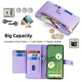 thumbnail image 3 of Dteck for Samsung Galaxy A04E Wallet Case Crossbody, Zipper Phone Case with Card Holder Large Capacity Wrist Strap Leather Purse Cover for Women Men for Samsung Galaxy A04E,Purple, 3 of 7