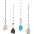 thumbnail image 1 of YQHWQ Styles Gemstone Ceiling Fan Zipper Stone Shape Extender Decorative Fan Pendant 13 Inch Fan Pendant Pull Ring Decorative Chain Extender with Connector for Chandelier Fan Piece, 1 of 5