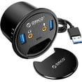 thumbnail image 1 of Desk Grommet, 4 Port USB 3.0 Hub, 5Gbps Data Transmission with 4.9ft Cord for Diameter 2.36" or 60MM Hole, Office Accessories, for PC, Flash Drive, HDD Enclosure and Other USB Devices, 1 of 9