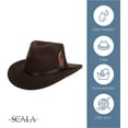 thumbnail image 4 of Scala Classico Men's Crushable Felt Outback Hat XX-Large Olive, 4 of 6
