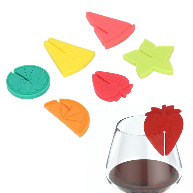 6pcs Silicone Cup Recognizer, Party Wine Glass Marker, Drink Markers,  Reusable Glass Identifiers Charms For Parties