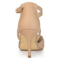 thumbnail image 2 of BLISSFUL STEP Women's Slouches Cross Strap Pointed Toe Stiletto Heels Pumps, 2 of 7