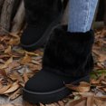 thumbnail image 5 of Women's Snow Boots, Warm Fuzzy Lined Short Booties with Platform Sole, 5 of 7
