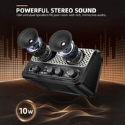 LEKATO GA-4 10W Portable Electric Guitar Amplifier with Clean & Overdrive Channel Reverb Bluetooth Mini Small Guitar Amp for Practice
