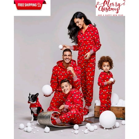 

LWXQWDS Matching Christmas Onesies Pajamas for Family Holiday PJs for Women/Men/Kids/Couples/Adult Vacation Cute Printed Loungewear