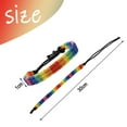thumbnail image 2 of 2Pcs Rainbow Pride Bracelet Handmade Braided Friendship String Bracelet for Gay & Lesbian LGBTQ Wristband Adjustable Size - black, 2 of 6