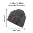 thumbnail image 3 of Winter Thick Solid Color Flipped Brim Knit Hat - Casual Warm Pull-On Head-Covering Versatile Cold Weather Cap for Adults,Winter Hats for Women ,Size:One Size, 3 of 5
