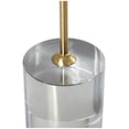 thumbnail image 6 of 20", 16"H Silver Glass Round Hoop Geometric Sculpture with Gold Stands and Clear Cylinder Bases, by DecMode (2 Count), 6 of 16