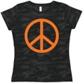 thumbnail image 3 of Inktastic Funky Orange Peace Sign Women's T-Shirt, 3 of 5