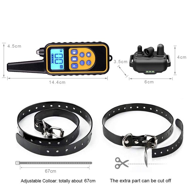 Dog Training Collar Dog Shock Collar with Remote 800 Meters Waterproof Rechargeable 1-99 Vibration No Harm Fast Training Effect for Small Medium Large Dogs