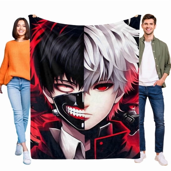 Tokyo Ghoul flannel blanket 39*59 inch soft and comfortable with clear patterns and easy cleaning