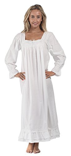 Evelyn "White" The 1 For U Size X-Large 100% Cotton Nightdress 