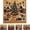 Colorful, variant on DIY Christmas Pearl Diamond Painting Art Kit with Frame, Christmas Pearl Beads Art Craft for Adults Beginner, Gemstone Diamond Dots Beads for Home Wall Decor, Healing Stress-Relieving (Village)