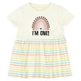 thumbnail image 3 of Inktastic 1st Birthday Boho Rainbow One Year Old Girls Baby Dress, 3 of 5