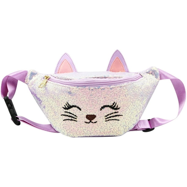 Waist Bag Glitter Sequin Girls Fanny Pack Adjustable Belt Cute Cat Sport  Travel Bum Purse for Kids Teens - China Bag and Bum Bag price