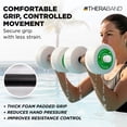 thumbnail image 3 of THERABAND Water Weights, Aquatic Dumbbells for Pool Fitness, Pair, Green Medium Resistance Level, for Pool Exercise and Water Aerobics for Adults, Foam Pool Weights for Therapy and Fitness Workouts, 3 of 9
