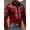 Crimson, variant on Men's Western Cowboy Style Digital Print Button-Up Shirt - Long Sleeve, Vintage All-Over Pattern, Shapes a Trendy Look, Casual Wear for Adults