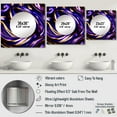 thumbnail image 4 of Designart "Purple And Yellow Felicity Futuristic Multitude" Abstract Liquid Ink Square Mirror For Wall Decor - Large Purple Square Mirror Printed Wall Decor - Modern Square Living Room Mirror, 4 of 5