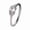 Silver, variant on Women's Pearl Diamond Encrusted Ring Stylish Ring Engagement Ring Silver Heartbeat Cubic Zirconia Simple Birthday Gift Jewelry