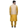 thumbnail image 3 of Atasi Solid Kurta Pajama & Printed Nehru Jacket Set For Mens Party Wear, 3 of 3