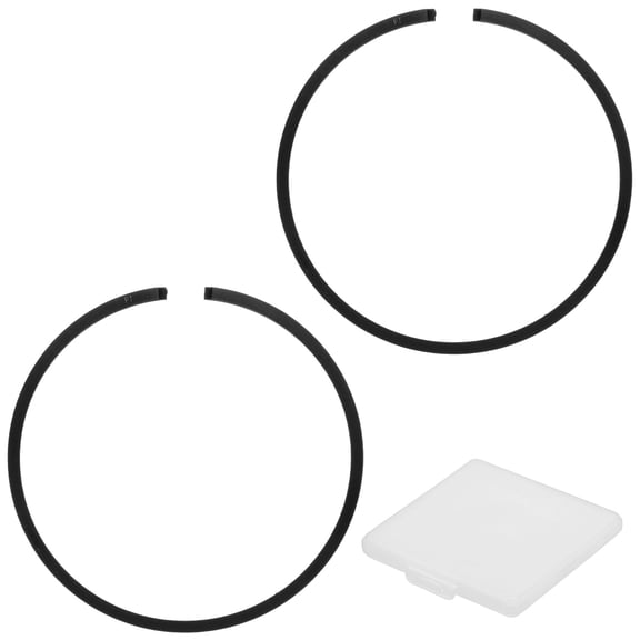 Uxcell 2-Pack Engine Piston Rings Kit, 48mm x 1.5mm Thick Ductile Iron Piston Ring Set Standard Replacement for Small Engines/Motors/Machinery [Black]