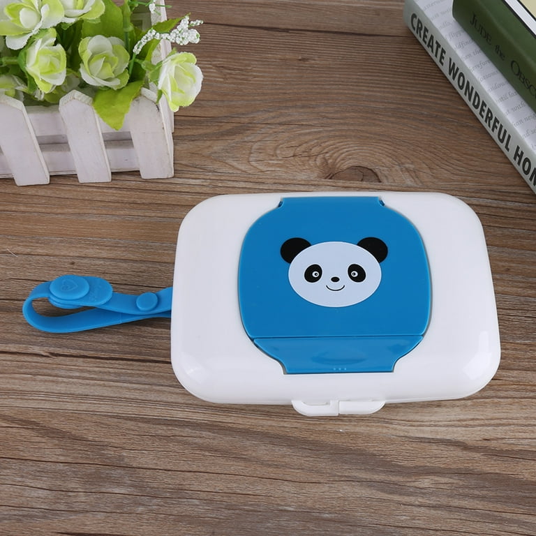 Baby Wet Tissue Box Eco‑Friendly Odourless Convenient Usage Baby Wipes Dispenser Wet Wipes Case for Outdoor Travel(Blue Panda) Baby Wet Tissue Box Eco‑Friendly Odourless Convenient Usage Baby Wipes Dispenser Wet Wipes Case for Outdoor Travel(Blue Panda)